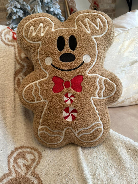 Magical Gingerbread Mouse Boy Pillow